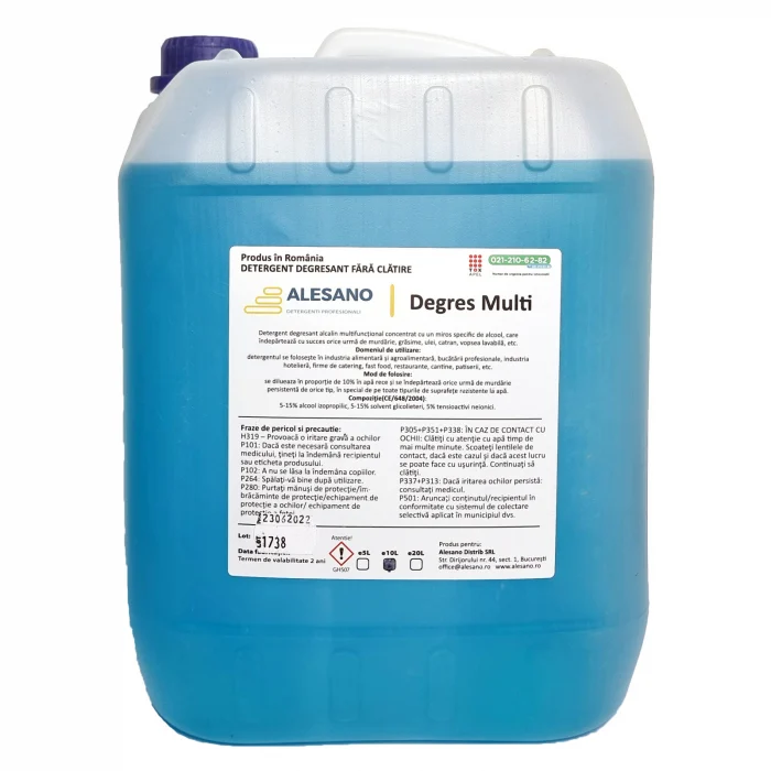 Detergenti - Degresant multisuprafete fara clatire, 10L, Degres Multi