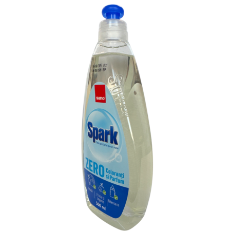 Detergent de vase Sano Spark Zero, fara coloranti si parfumanti 500 ml [4]