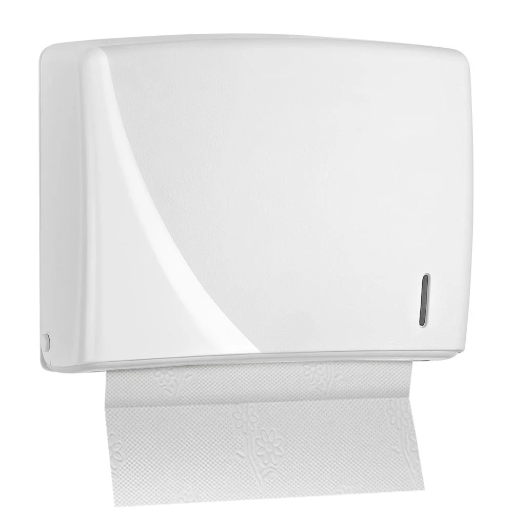 Accesorii curatenie - Dispenser din plastic pentru prosoape de hartie Z Fold, 200 coli, alb