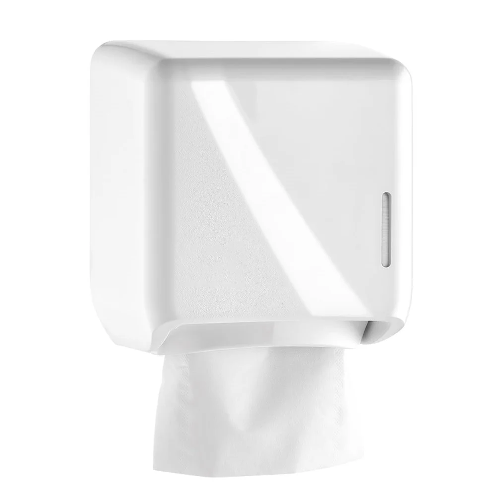 Dispensere si Dozatoare - Dispenser manual din plastic pentru hartie igienica pliata bulk, 250 coli