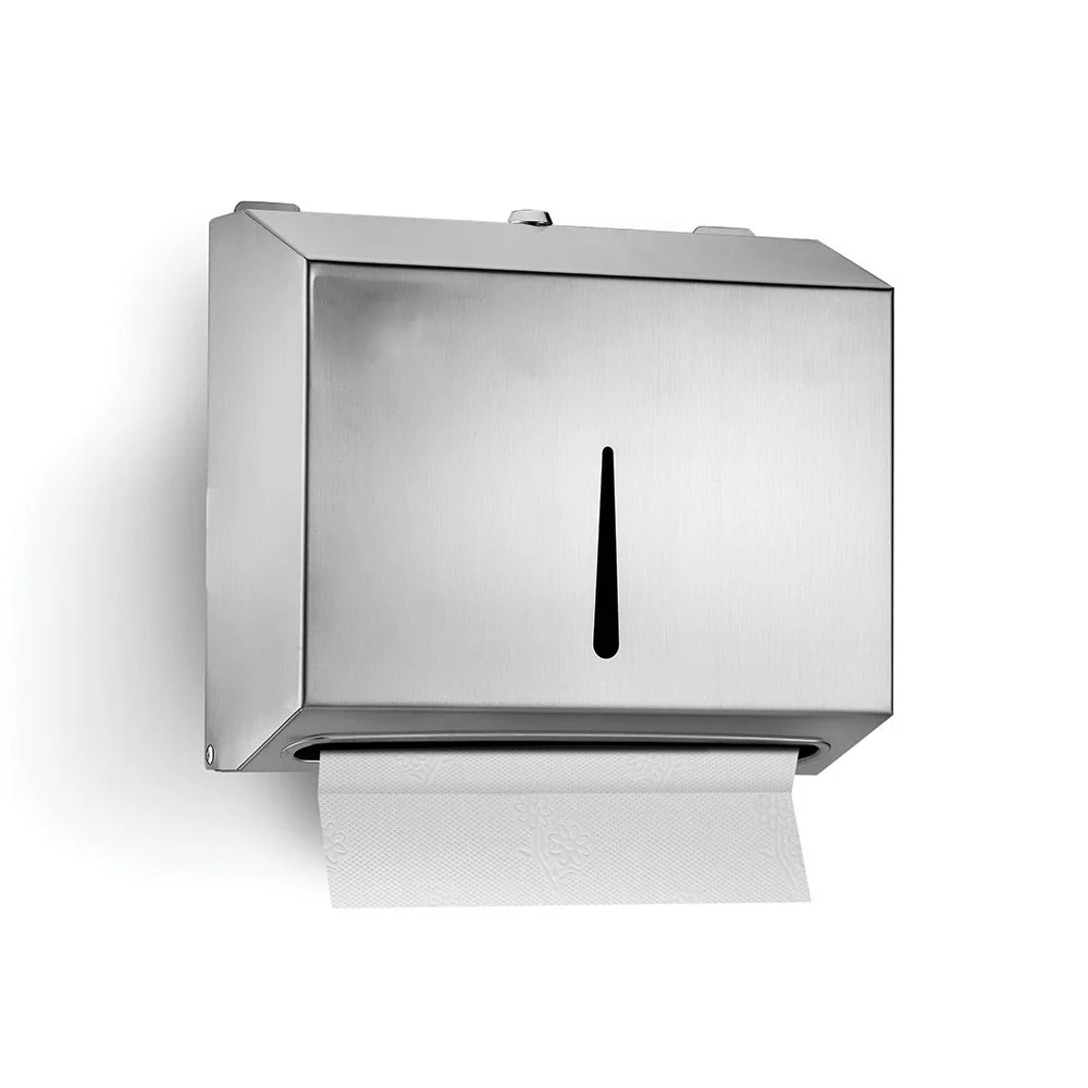 Accesorii curatenie - Dispenser manual din otel inoxidabil pentru prosoape de hartie, Z Fold 200 coli