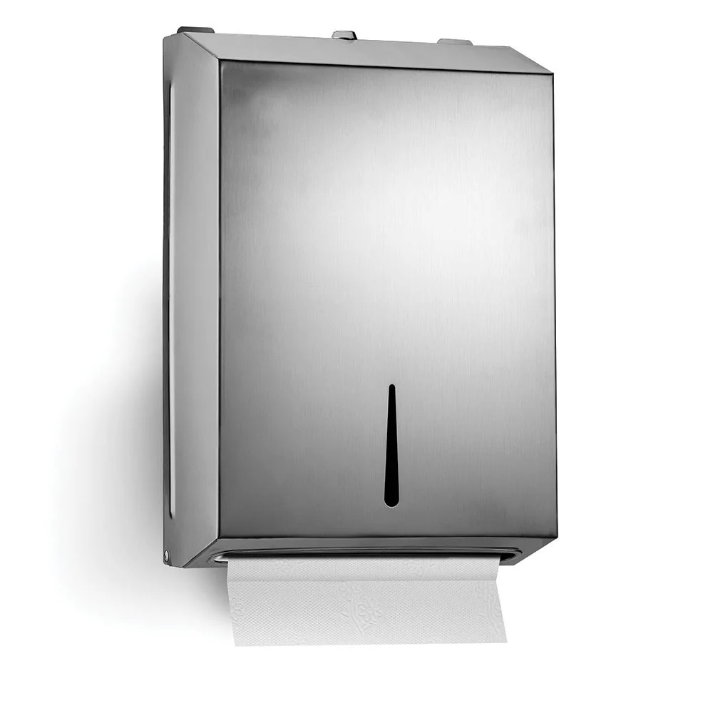 Dispensere si Dozatoare - Dispenser manual din otel inoxidabil pentru prosoape de hartie, Z Fold 400 coli