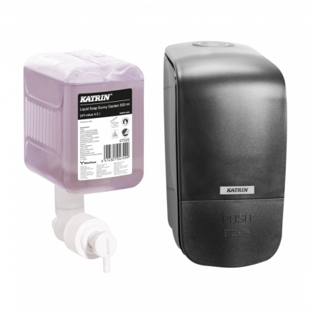 Dispenser Sapun Lichid, Katrin, Negru, 500ml [2]