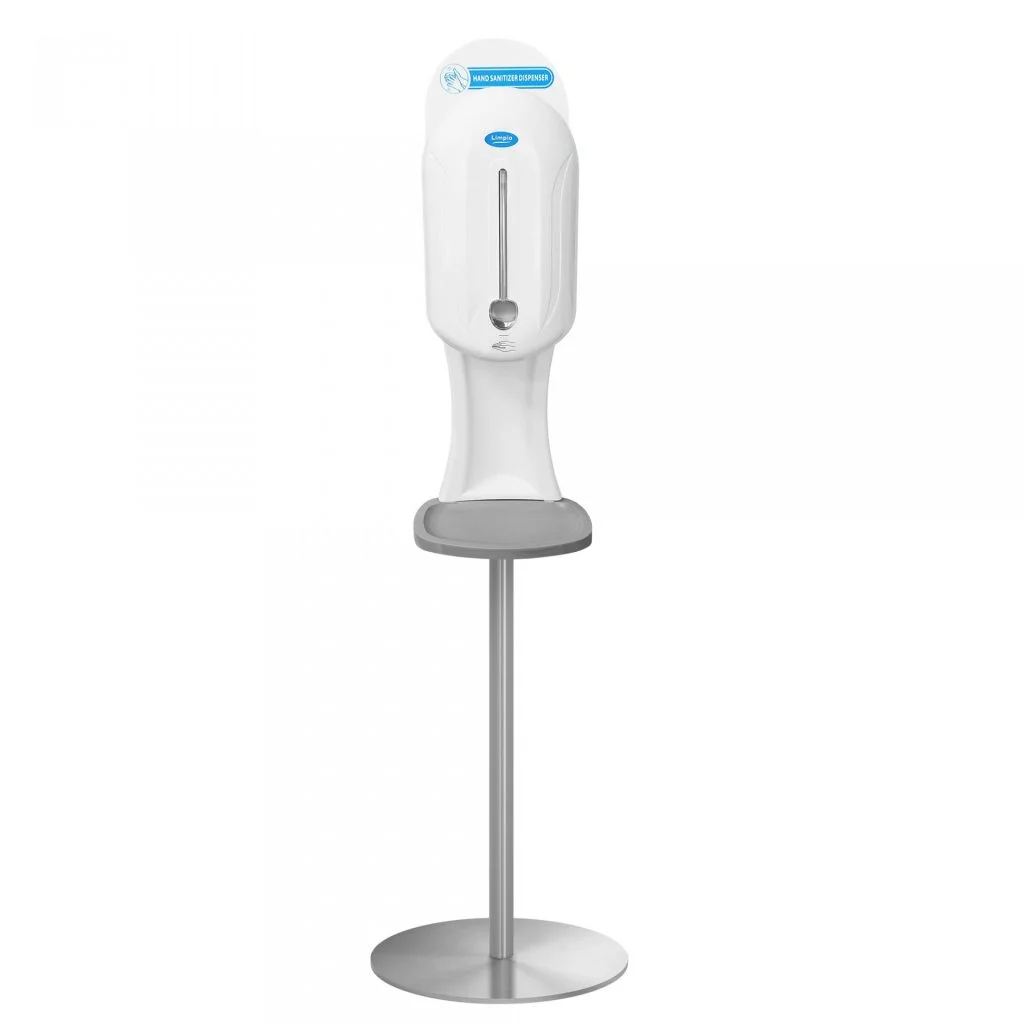Dispensere si Dozatoare - Dozator cu senzor pentru dezinfectant lichid din ABS 1000 ml, cu stand din inox