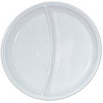 Ambalaje plastic - Farfurii Plastic 2 compartimente, 21cm, Set 50buc