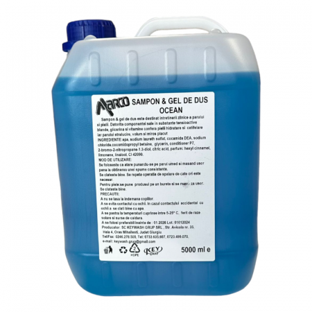 Detergenti - Gel de dus si sampon 2in1, Marco, 5 L, Ocean