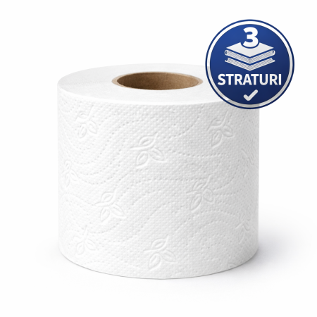 Hartie igienică 3 straturi, bax 24 role, 120 foi/rola, pachet economic [1]