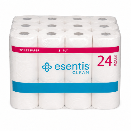 Hartie Igienica si Prosoape - Hartie igienică 3 straturi, bax 24 role, 120 foi/rola, pachet economic