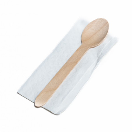 Lingura Lemn + Servetel - Lingura lemn+Servetel, ambalate individual [1]
