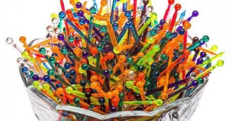 Scobitori colorate din plastic, 500 bucati [1]