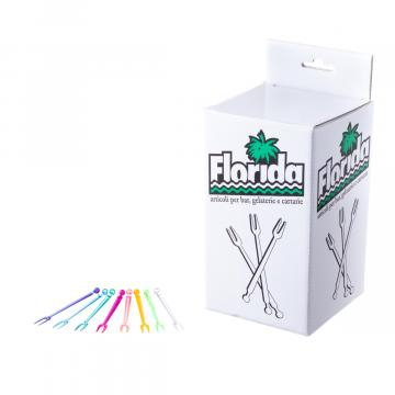 Ambalaje Food - Scobitori colorate din plastic, 500 bucati