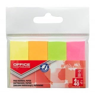 Articole din hartie - Notes Autoadeziv 20×50 mm, Neon 4×100 file