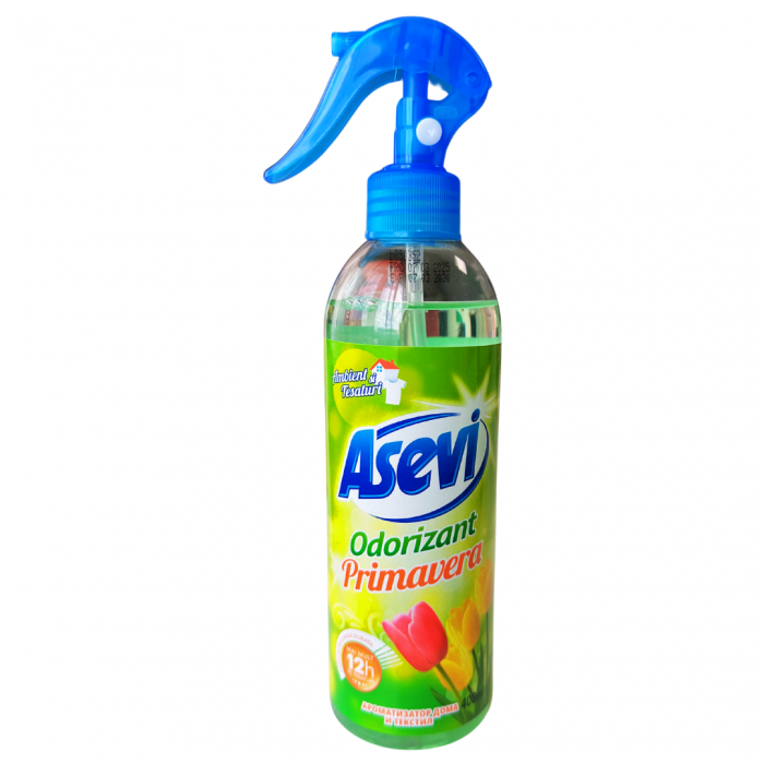 Detergenti - Odorizant de tesaturi si camera, Asevi Primavera, 400 ml