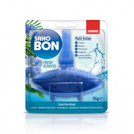 Detergenti Baie si Toaleta - Odorizant Wc cu agatator, Sano Bon Blue, 55g