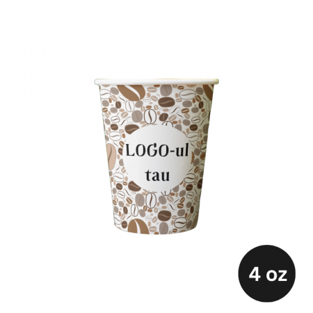 Produse Personalizate - Pahare carton personalizate, 4oz