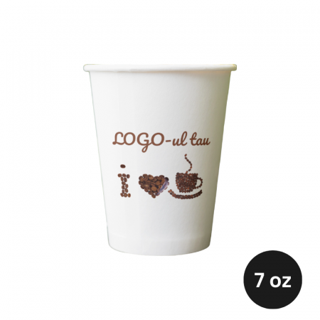 Produse Personalizate - Pahare carton personalizate, 7oz