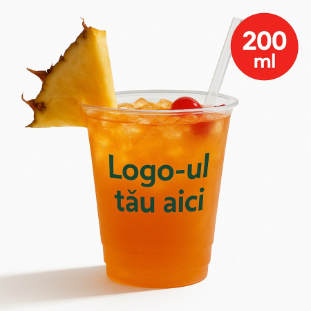 Produse Personalizate - Pahare personalizate din plastic, 200 ml