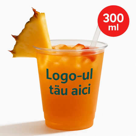 Produse Personalizate - Pahare personalizate din plastic, 300 ml