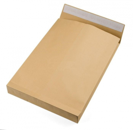 Articole din hartie - Plic C4 Kraft Siliconic cu Burduf 4 cm