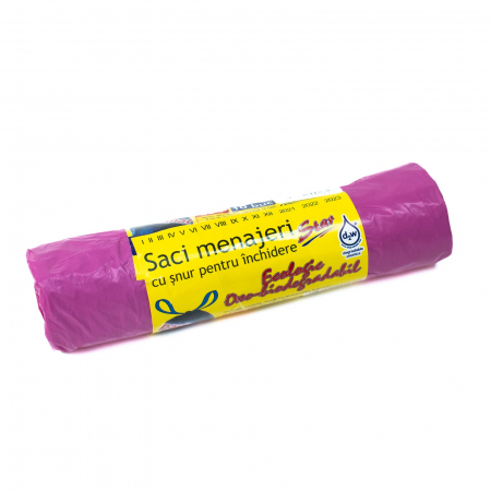 Saci menajeri 60l, 10buc/rola cu snur [2]