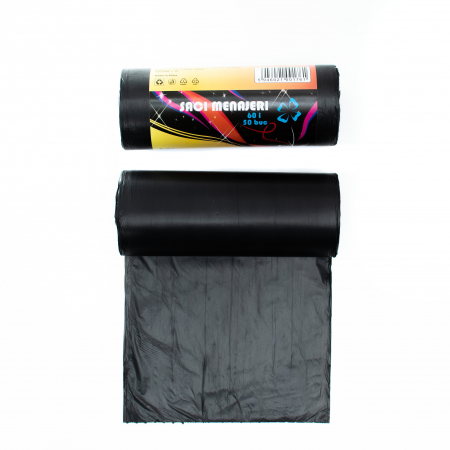 Accesorii curatenie - Saci menajeri 60L, HDPE, 50 buc/rola