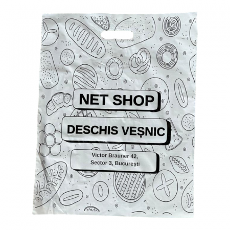 Produse Personalizate - Sacose personalizate, cu maner, tip banana - 50x40cm