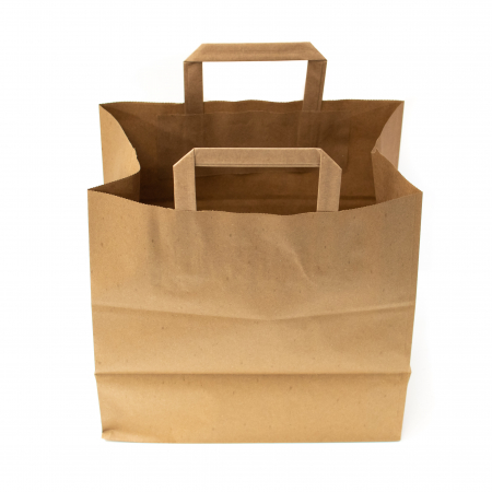 Ambalaje Food - Sacosa din hartie kraft natur, 26x17x27cm