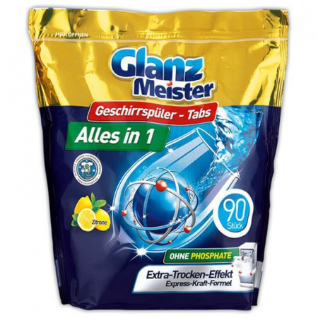 Detergenti - Capsule pentru masina de spalat vase, Glanz Meister, 90 buc