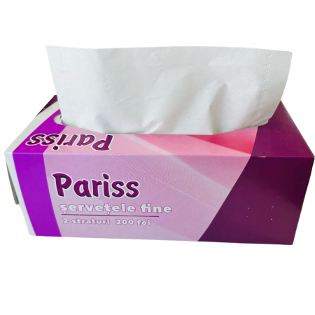 Hartie Igienica si Prosoape - Servetele la cutie, Pariss, 200buc/cutie