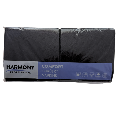 Hartie Igienica si Prosoape - Servetele Negre, 25x25 , 2 straturi, 250buc/pac