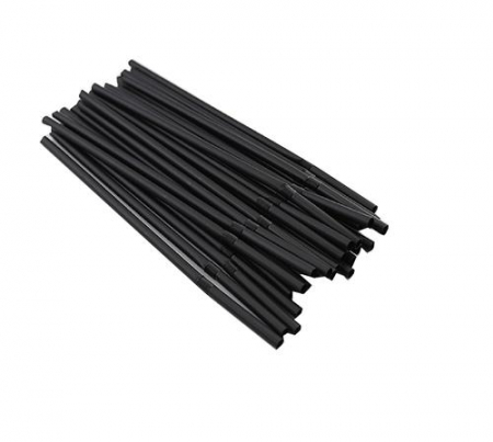 Paie de Baut - Set 1000 Paie Negre Flexibile, PP, Reutilizabile, 240x5mm
