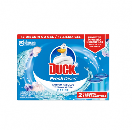 Detergenti Baie si Toaleta - Set 2 Rezerve Odorizant WC, Duck Fresh Discs Gel