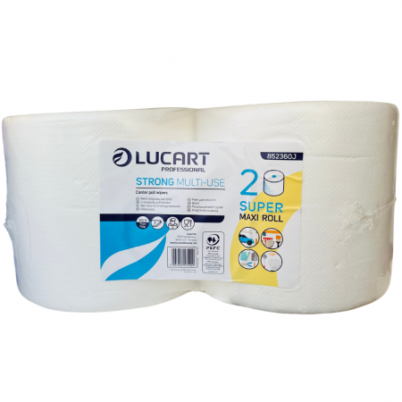 Prosoape de hartie - Set 2 role Industriale, prosop din hartie, Lucart Strong Multiuse, 2 X 1400 gr