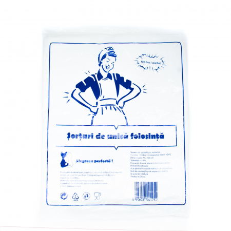Sort unica folosinta alb, din HDPE, Set 100 bucati [1]