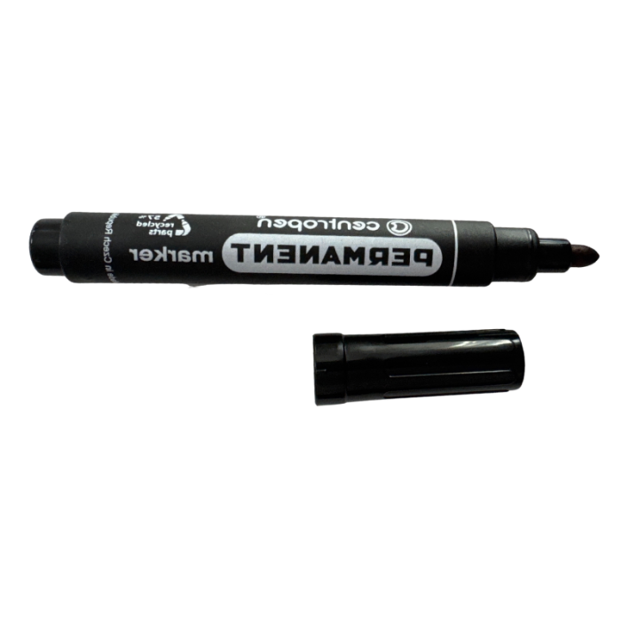 Marker permanent negru, varf rotund [3]