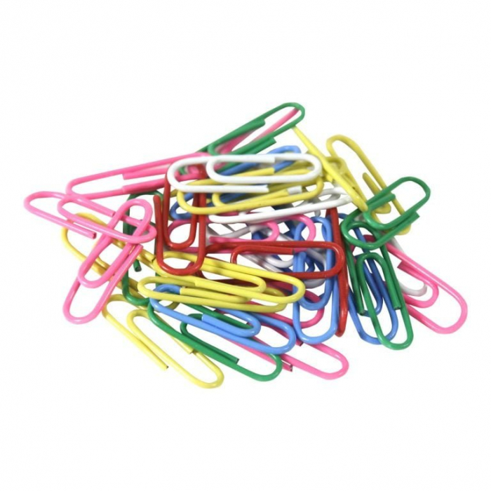 Agrafe de birou Color, 28 mm, 100 buc/cutie [1]