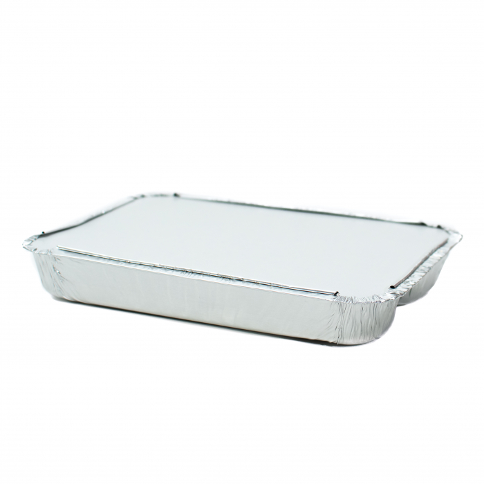 Caserola aluminiu Meniu 3 Compartimente + Capac, Set 100 buc [2]