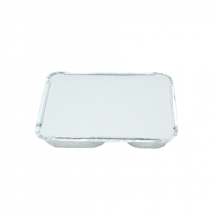 Caserola aluminiu Meniu 3 Compartimente + Capac, Set 100 buc [4]