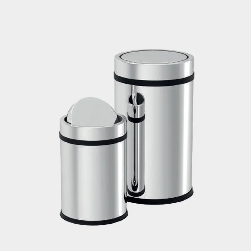 Cos de gunoi din inox cu capac batant, 11 litri [2]