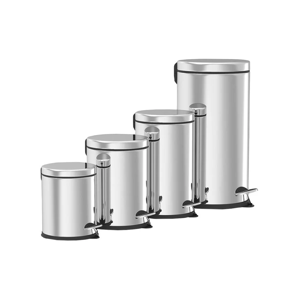 Cos de gunoi din inox cu pedala, 8 litri [4]