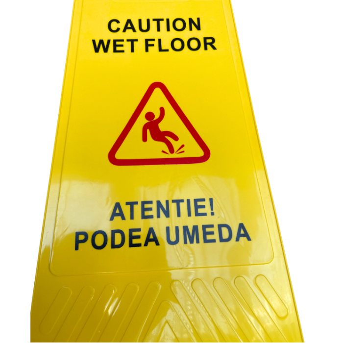 Panou indicator avertizare „Podea umedă / Wet floor” [3]