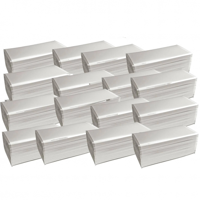 Prosoape Pliate Albe, 2 Straturi, 100% Celuloza, V fold [2]