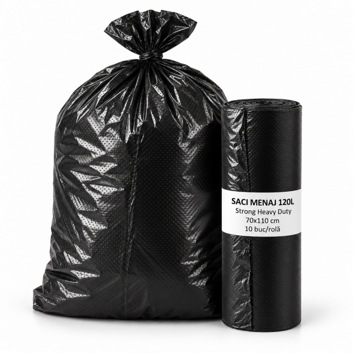 Saci menajeri 120L Strong Heavy Duty, negri, 400 g [3]