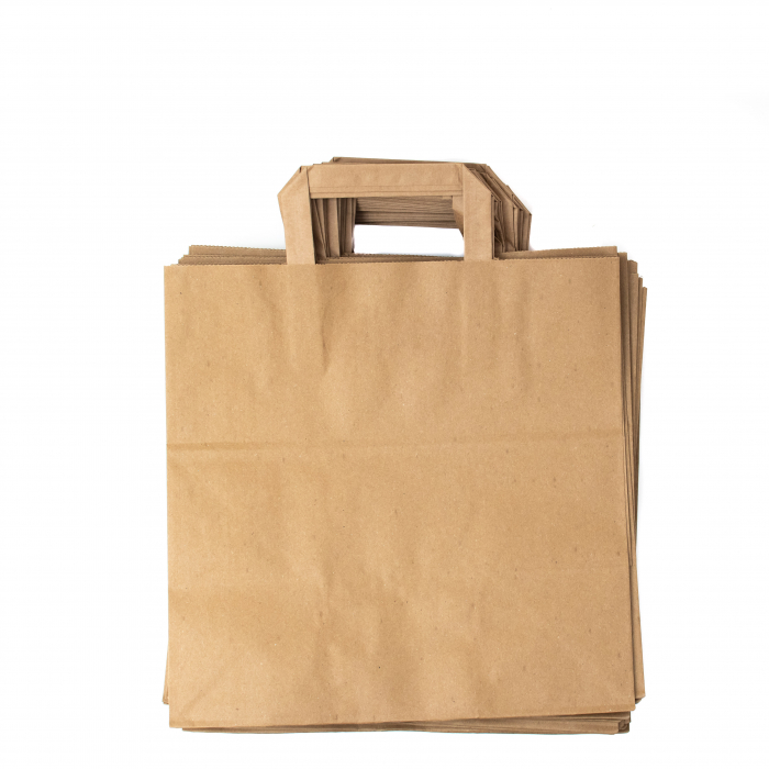Sacosa din hartie kraft natur, 26x17x27cm [2]