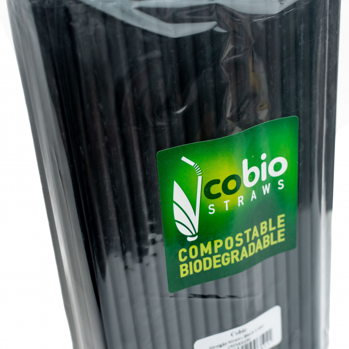 Paie Biodegradabile Drepte Negre, 250X8MM, 150buc/set [4]