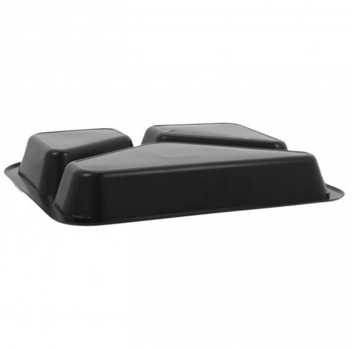 Set 50 Caserole termosudabile din PP pentru catering, negre, 3compartimente [3]