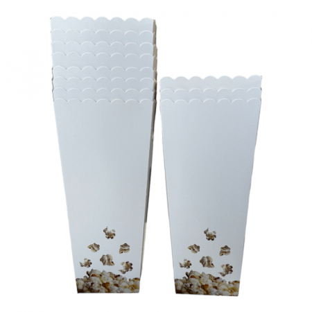 Ambalaje HoReCa - Cutie Popcorn mediu, 78x100x190 mm, set 100buc