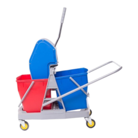 Carucior Curatenie Limpio C045, 36L, 2 Galeți, Storcator Profesional