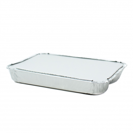 Caserola aluminiu Meniu 3 Compartimente + Capac, Set 100 buc [1]