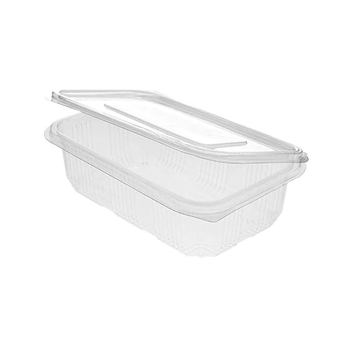 Ambalaje plastic - Caserola Plastic cu Capac Incorporat, 750ml, Set 100 buc